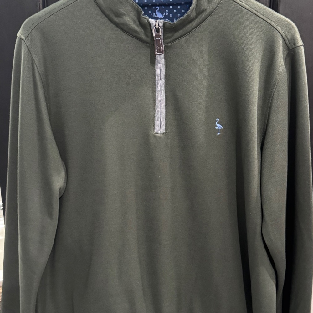 Tailorbyrd Men's Forest Green Quarter Zip